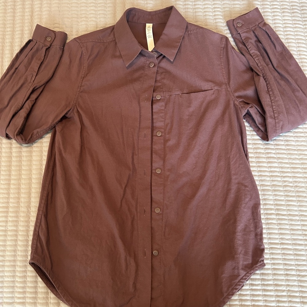 Lululemon Button Down Long Sleeve Top